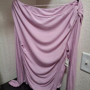 NWT PINK/LAVENDAR long sleeved thin top FREE PEOPLE